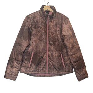 The North Face Women’s Pink Tamburello Print Jacket Size Large Long Sleeves